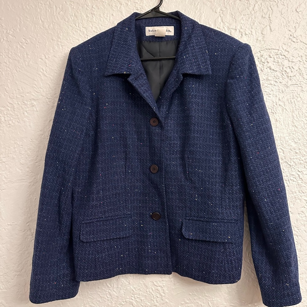 Blue tweed blazer